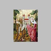 Heinrich II. und Kunigunde als Stifterfiguren mit einem Modell des Bamberger Doms (Wikipedia).JPG